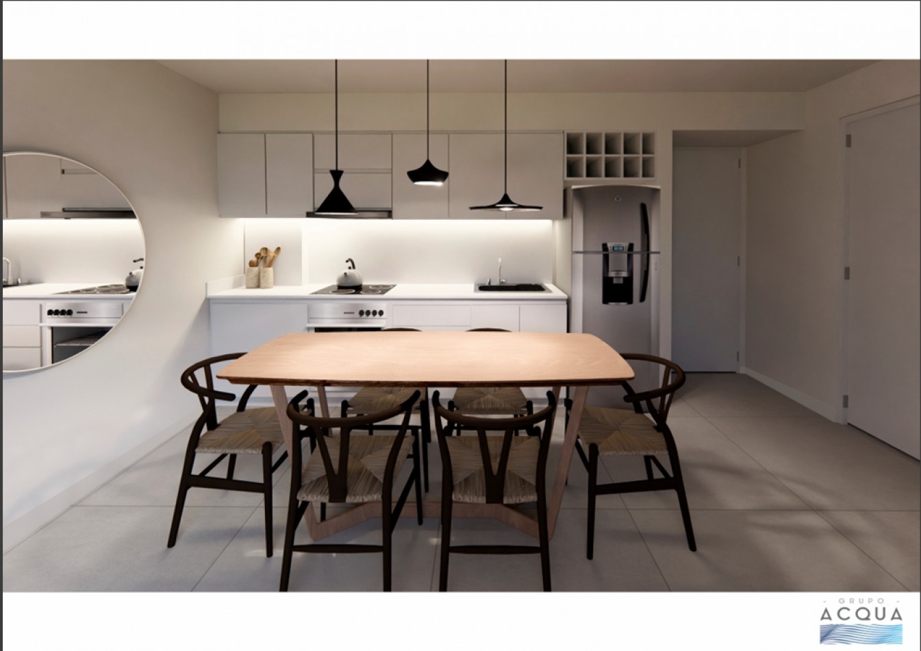 Departamento 3 ambientes -  Acqua Pinamar  (Venta financiado en pozo).