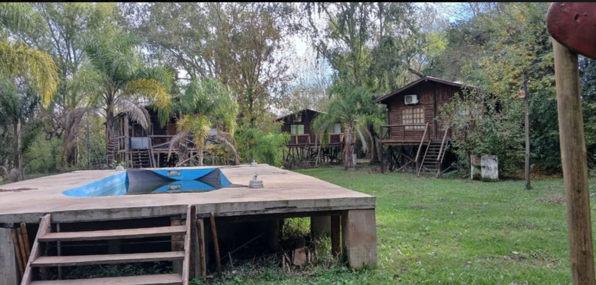 Tres cabañas en Delta Tigre en lote de 10.000 m2